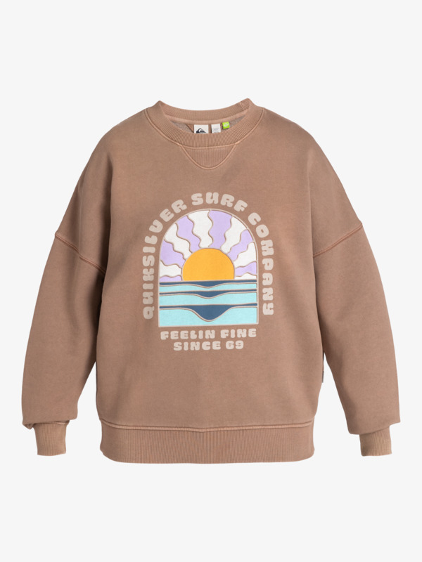 Quiksilver UNI - Sweat oversize pour Femme Gris