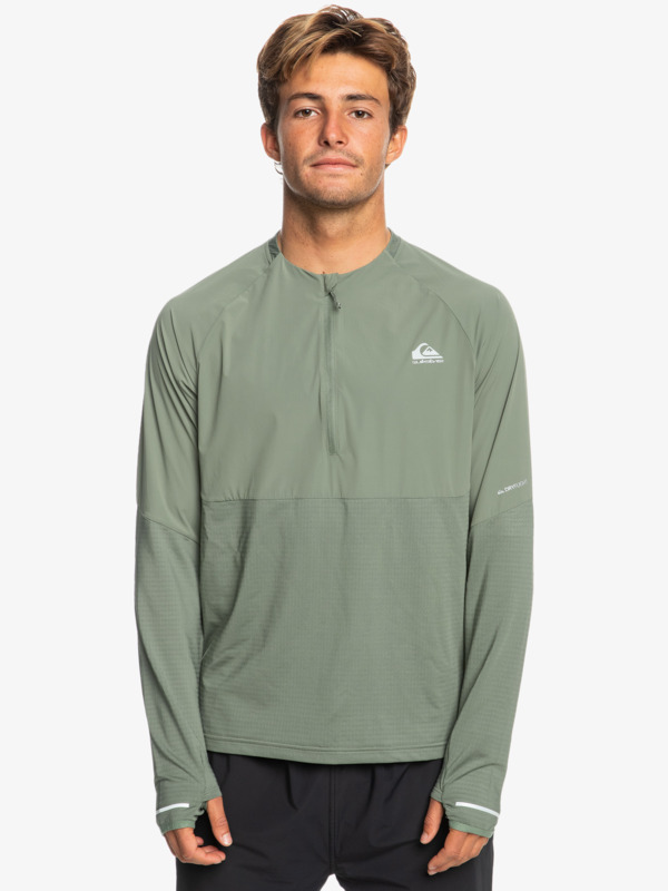 Quiksilver Keep The Pace - T-shirt manches longues pour Homme Vert