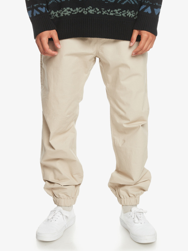 Quiksilver Lo-Tech Beach Cruiser - Pantalon de jogging pour Homme Beige