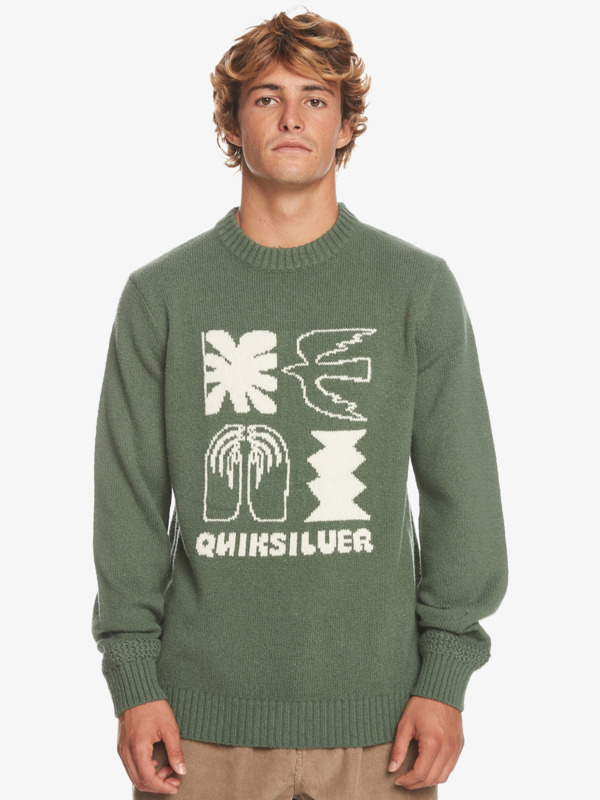 Quiksilver Dowally - Pull pour Homme Vert