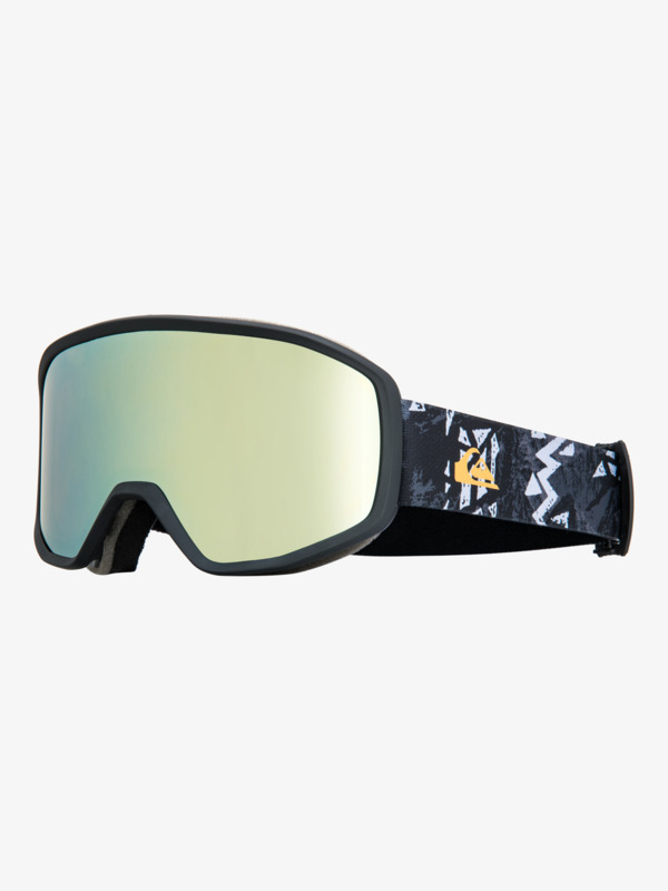 Quiksilver Harper - Masque de ski/snowboard pour Homme JAGGED PEAK BLACK/GOLD ML S3 (xkyk)