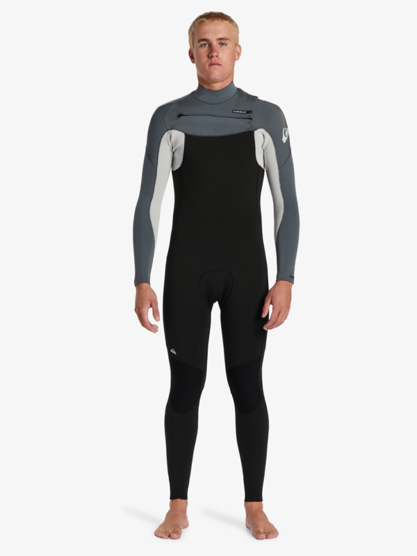 Quiksilver 4/3mm Everyday Sessions - Combinaison de surf zip poitrine pour Homme Noir