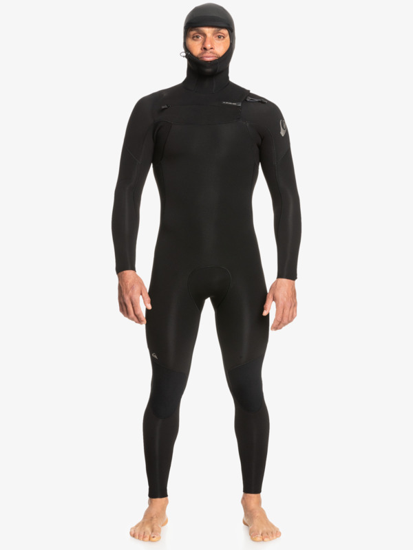 Quiksilver 5/4/3mm Everyday Sessions - Combinaison de surf à capuche avec zip poitrine pour Homme No