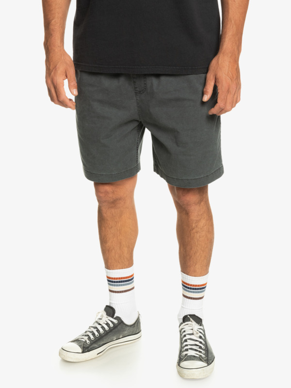 Quiksilver Taxer - Short taille élastique pour Homme Noir