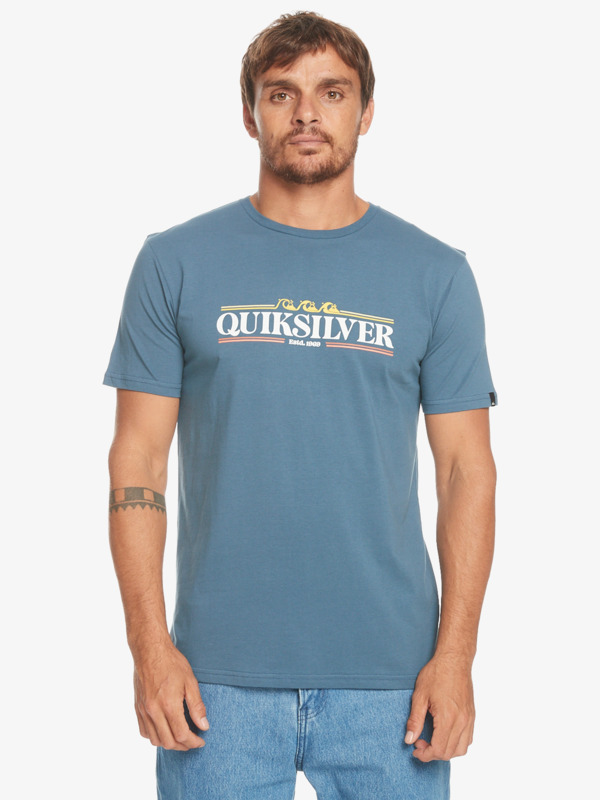 Quiksilver Gradient Line - T-shirt pour Homme Bleu