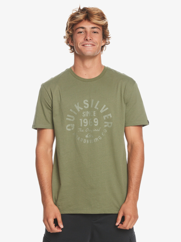 Quiksilver Circled Script - T-shirt pour Homme Vert
