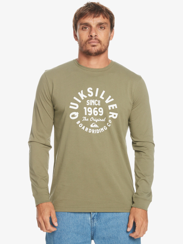 Quiksilver Circled Script - T-shirt manches longues pour Homme Vert