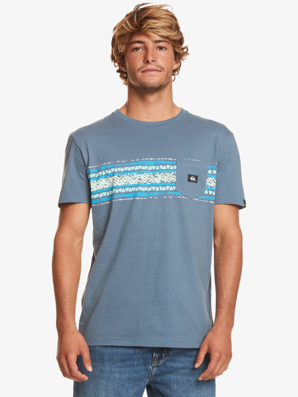 Quiksilver Mesa Stripe - T-shirt avec poche pour Homme Bleu