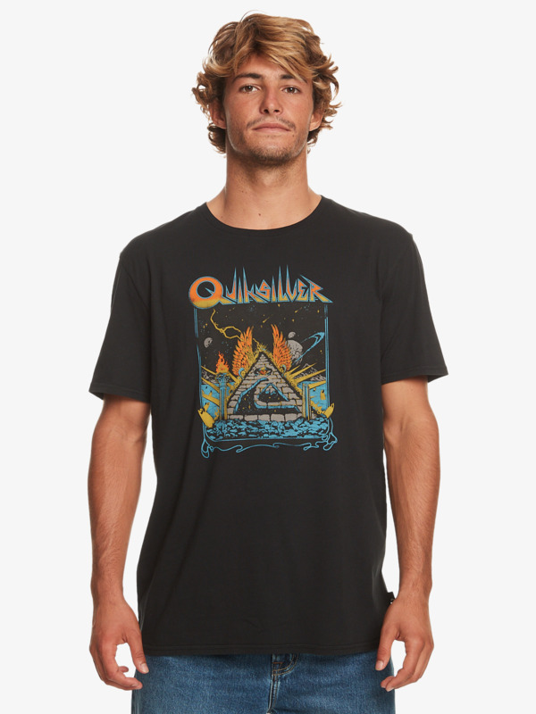Quiksilver Qs Rockin - T-shirt pour Homme Noir