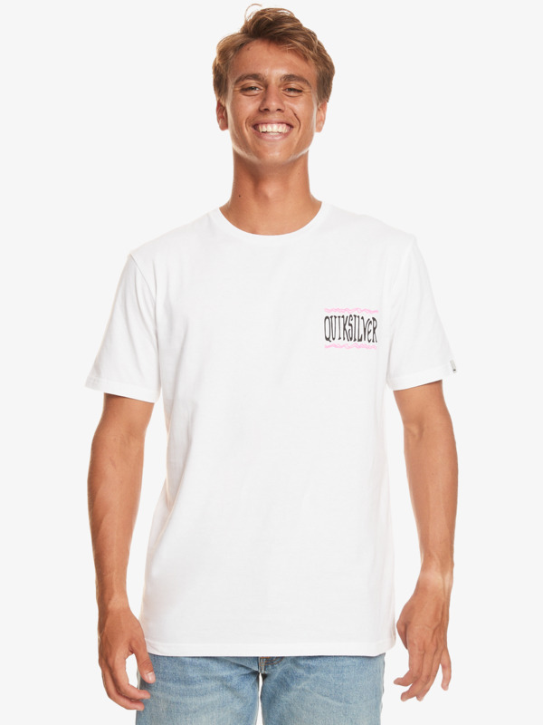 Quiksilver Taking Roots - T-shirt pour Homme Blanc
