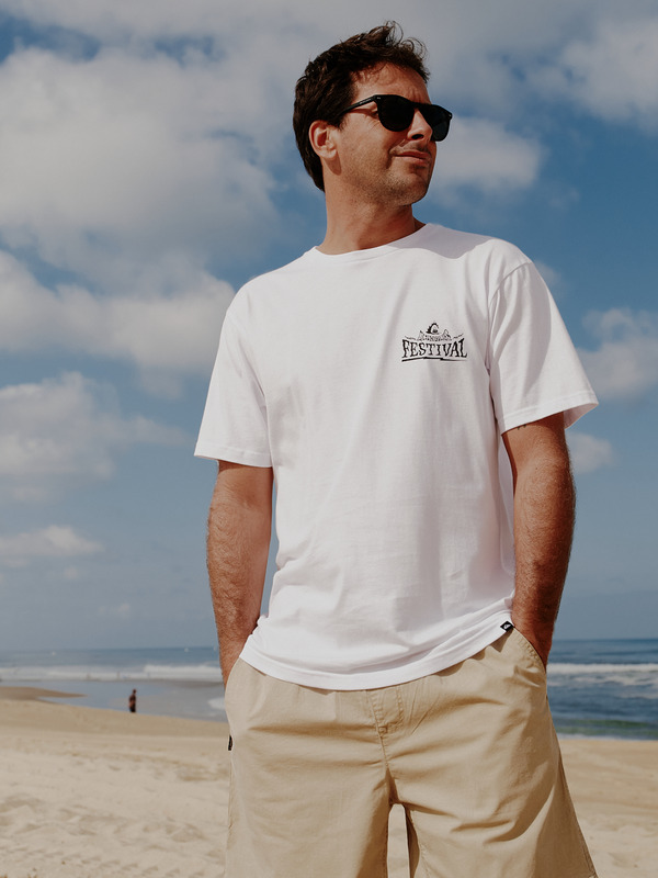 Quiksilver Organic QSF Skull - T-shirt pour Homme Blanc