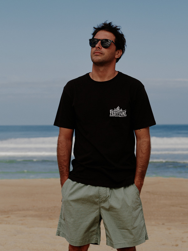 Quiksilver Organic QSF Rock - T-shirt pour Homme Noir