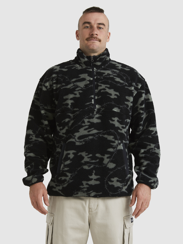 Quiksilver Mikey Zip Sherpa - Polaire demi-zip pour Homme Noir