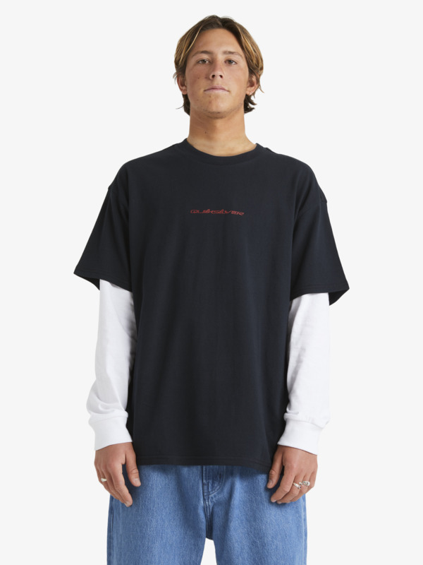 Quiksilver Asteroid - T-shirt oversize pour Homme Noir