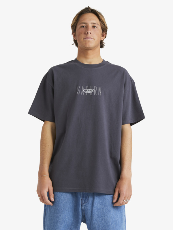 Quiksilver Saturn - T-shirt oversize pour Homme Noir