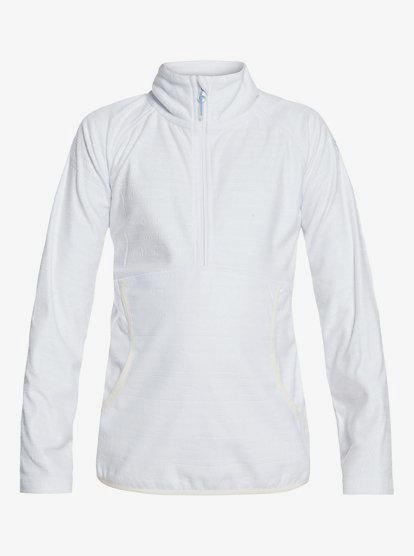 Cascade - Polaire demi-zip technique pour Fille 8-16 ans - Blanc - Roxy