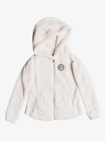 Elastic Heart - Sweat à capuche zippé en sherpa pour Fille 8-16 ans - Blanc - Roxy