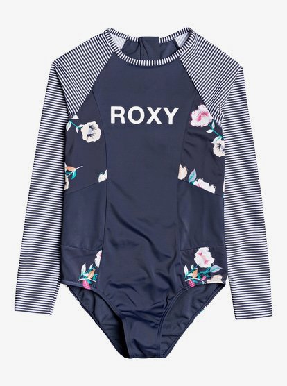 Lets Get Salty - Rashguard une pièce manches longues UPF 50 pour Fille 8-16 ans - Bleu - Roxy