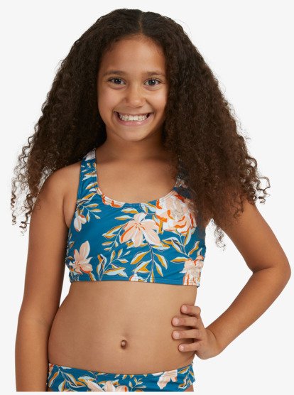 Girls 8 14 Summer Of Surf Crop Top Bikini Set Roxy