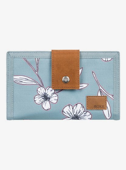 Work For Us - Portefeuille deux volets en cuir pour Femme - Bleu - Roxy