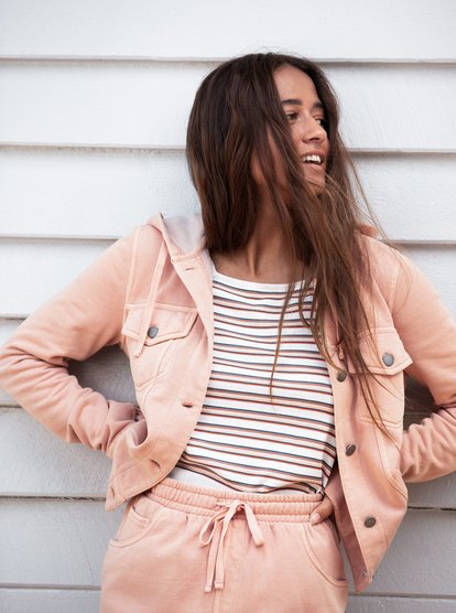 Image of Lost Island Denim Look Hooded Jacket