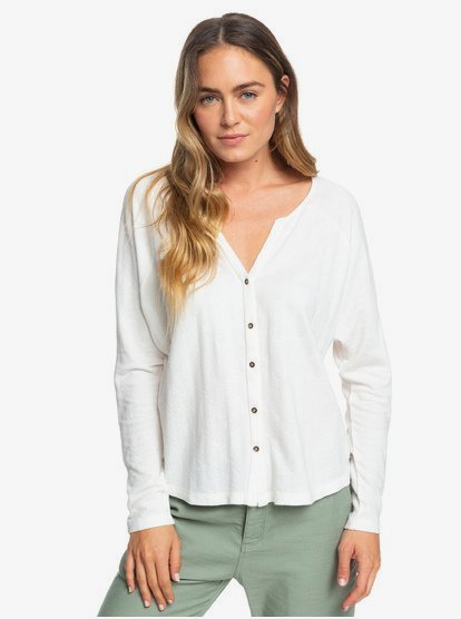 Free Fallin - Haut manches longues boutonné pour Femme - Blanc - Roxy