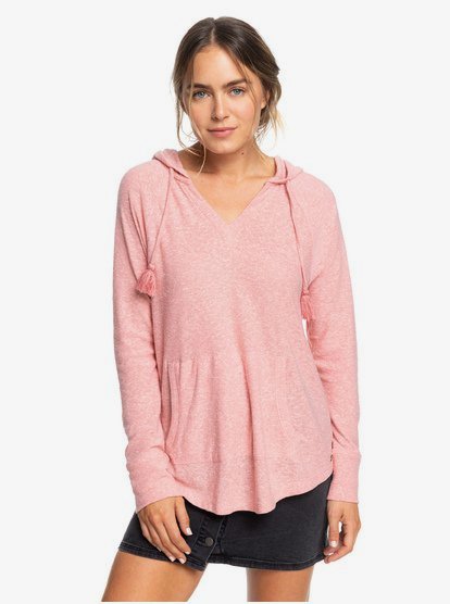 Long Night - Haut manches longues à capuche pour Femme - Rose - Roxy