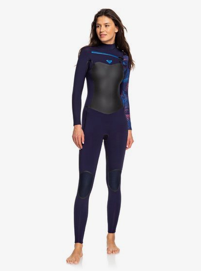 4/3mm Syncro Plus - Combinaison de surf zip poitrine pour Femme - Bleu - Roxy