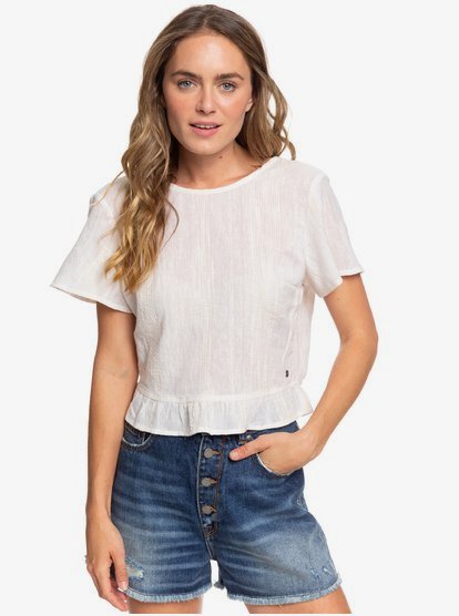 Image of Ghost Away Open Tie-Back Short Sleeve Top