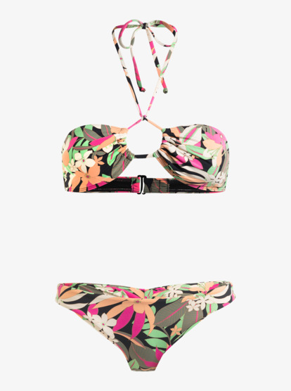 Printed Beach Classics Two Piece Bikini Set For Women Roxy