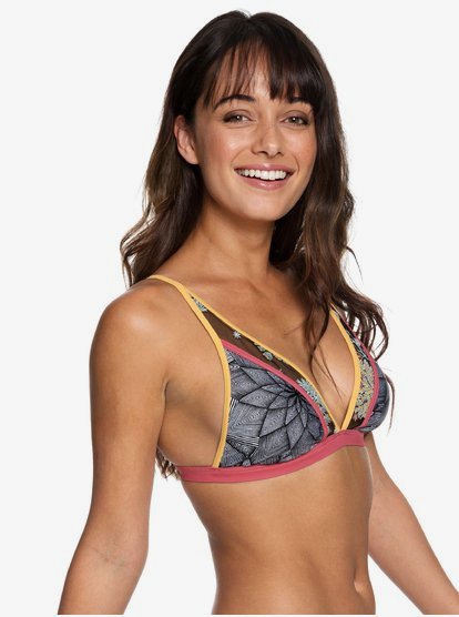 Pop Surf Elongated Tri Bikini Top Roxy