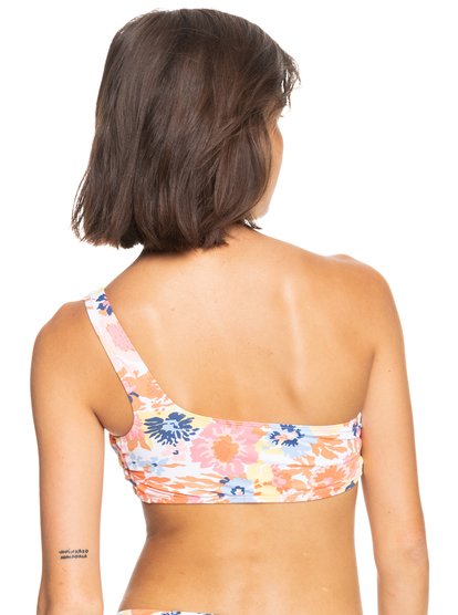 Printed Beach Classics Asymmetric Bikini Top For Women Roxy