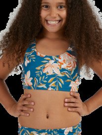 Girls Summer Of Surf Crop Top Bikini Set Roxy