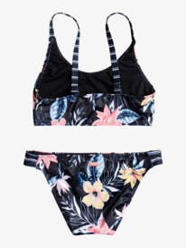 Girls Flowers Addict Crop Top Bikini Set Roxy