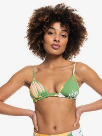 Wildflowers Reversible Tiki Triangle Bikini Top Roxy