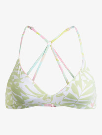 Tropics Hype Reversible Athletic Triangle Bikini Top For Women Roxy