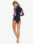 Mm Pop Surf Long Sleeve Front Zip Bikini Cut Shorty For Women