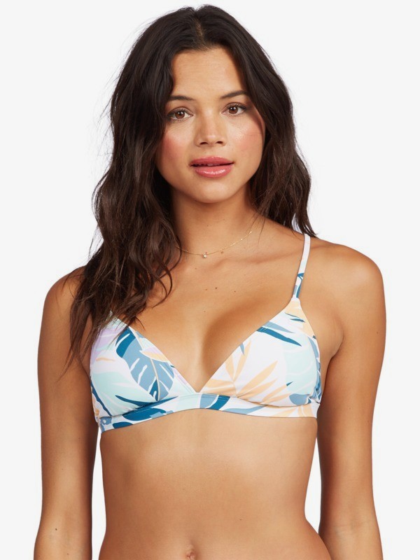 Printed Beach Classics Fixed Triangle Bikini Top Roxy