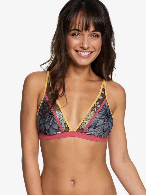 Pop Surf Elongated Tri Bikini Top Roxy