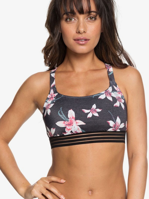 Roxy Fitness Sporty Bra Bikini Top For Women Roxy