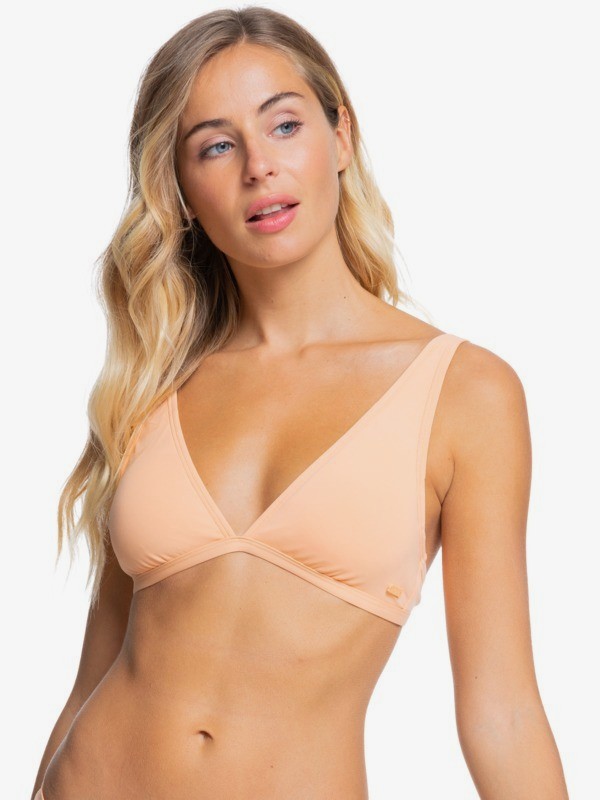 Beach Classics Elongated Tri Bikini Top For Women Roxy