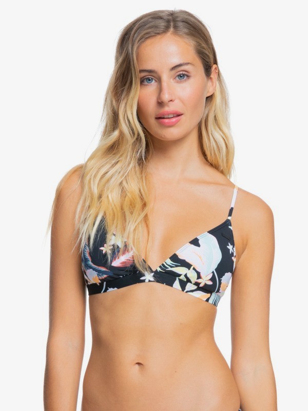 Womens Printed Beach Classics Separate Fixed Tri Bikini Top Roxy