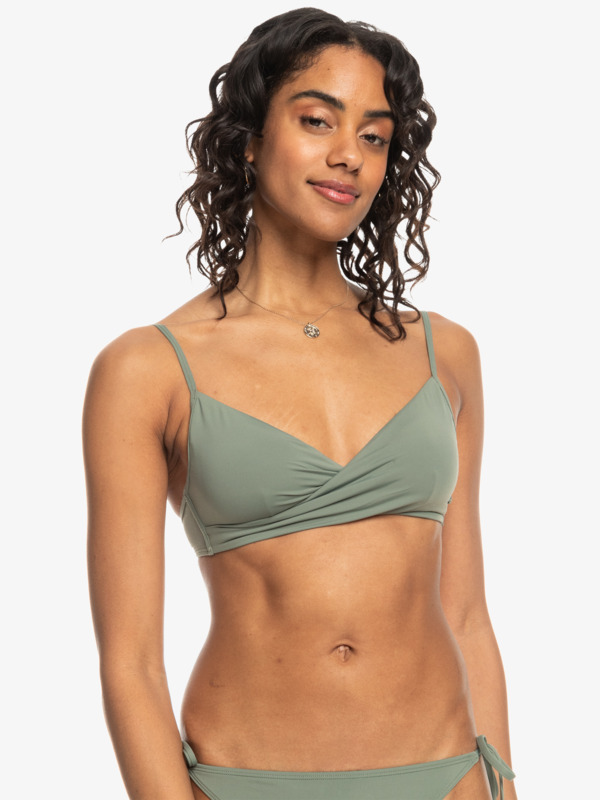 Beach Classics Wrap Bralette Bikini Top For Women Roxy