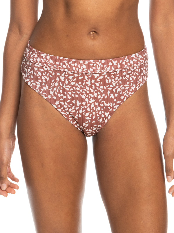 Womens Rib ROXY Love The Shorey Moderate Bikini Bottom Roxy