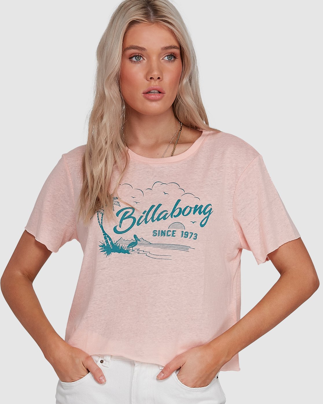 Island Time Crop Short Sleeve Tee 9355844034249 Billabong