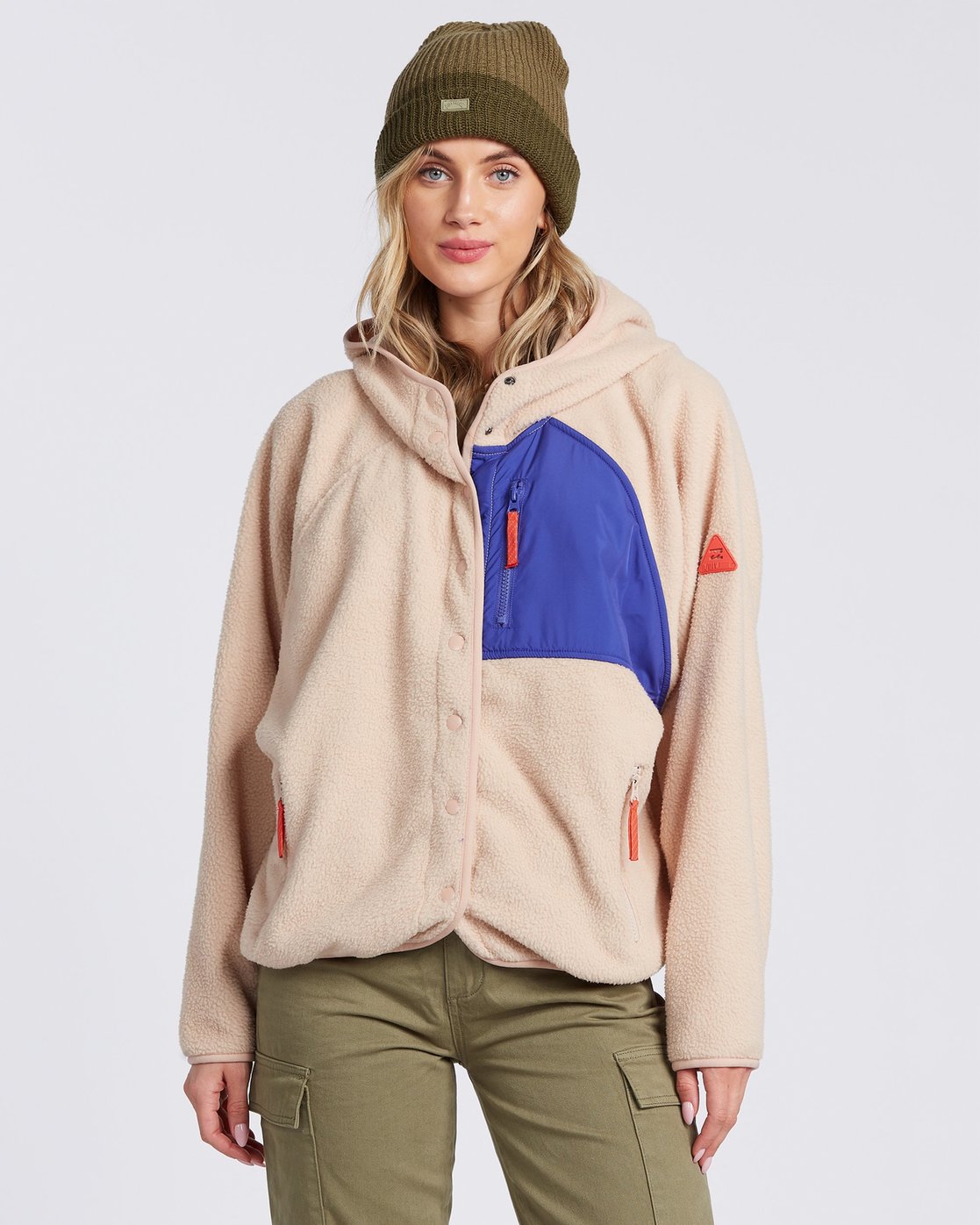 snap front fleece jacket