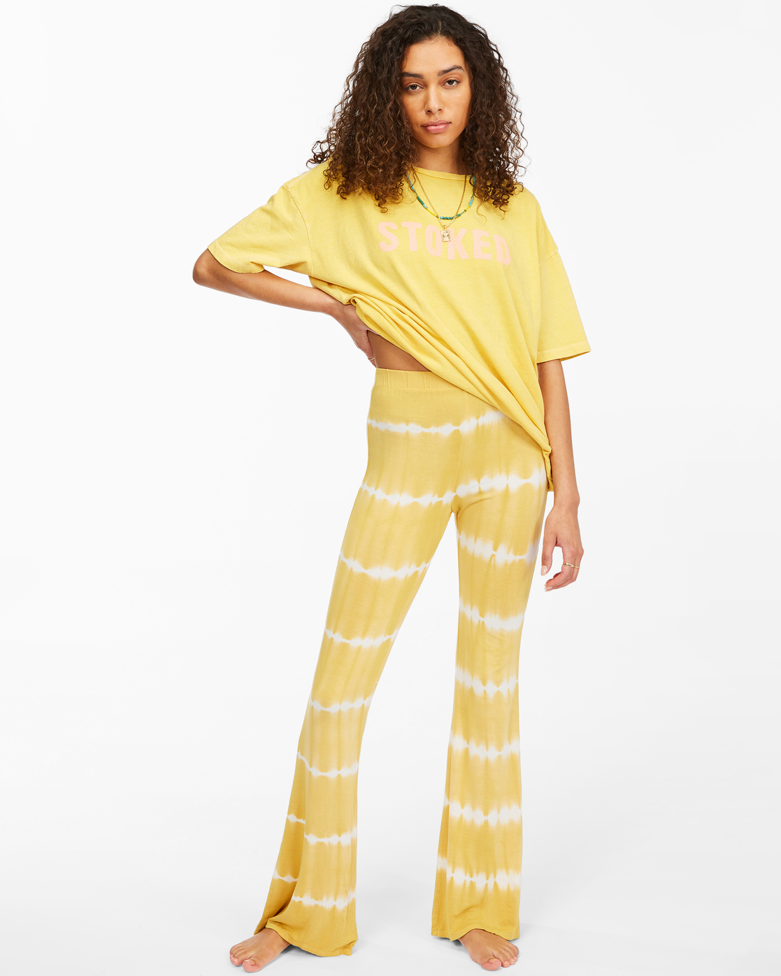 yellow billabong pants