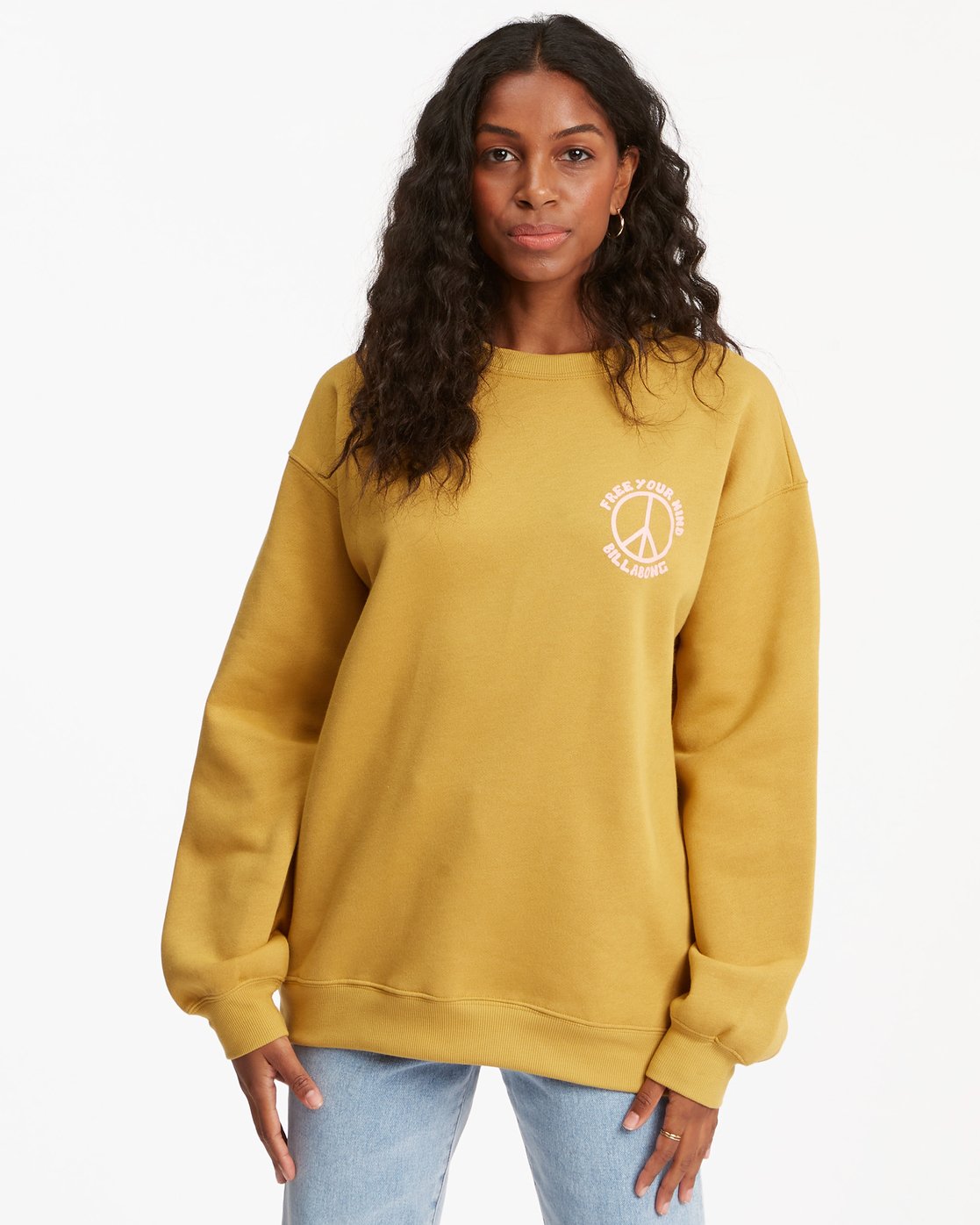 yellow billabong sweatshirt