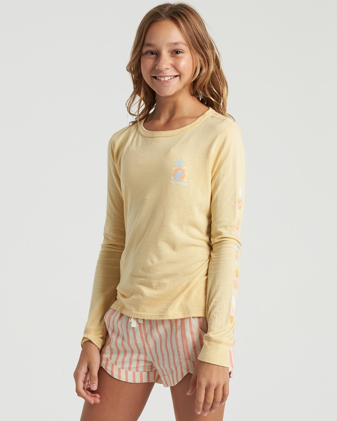 girls yellow long sleeve top