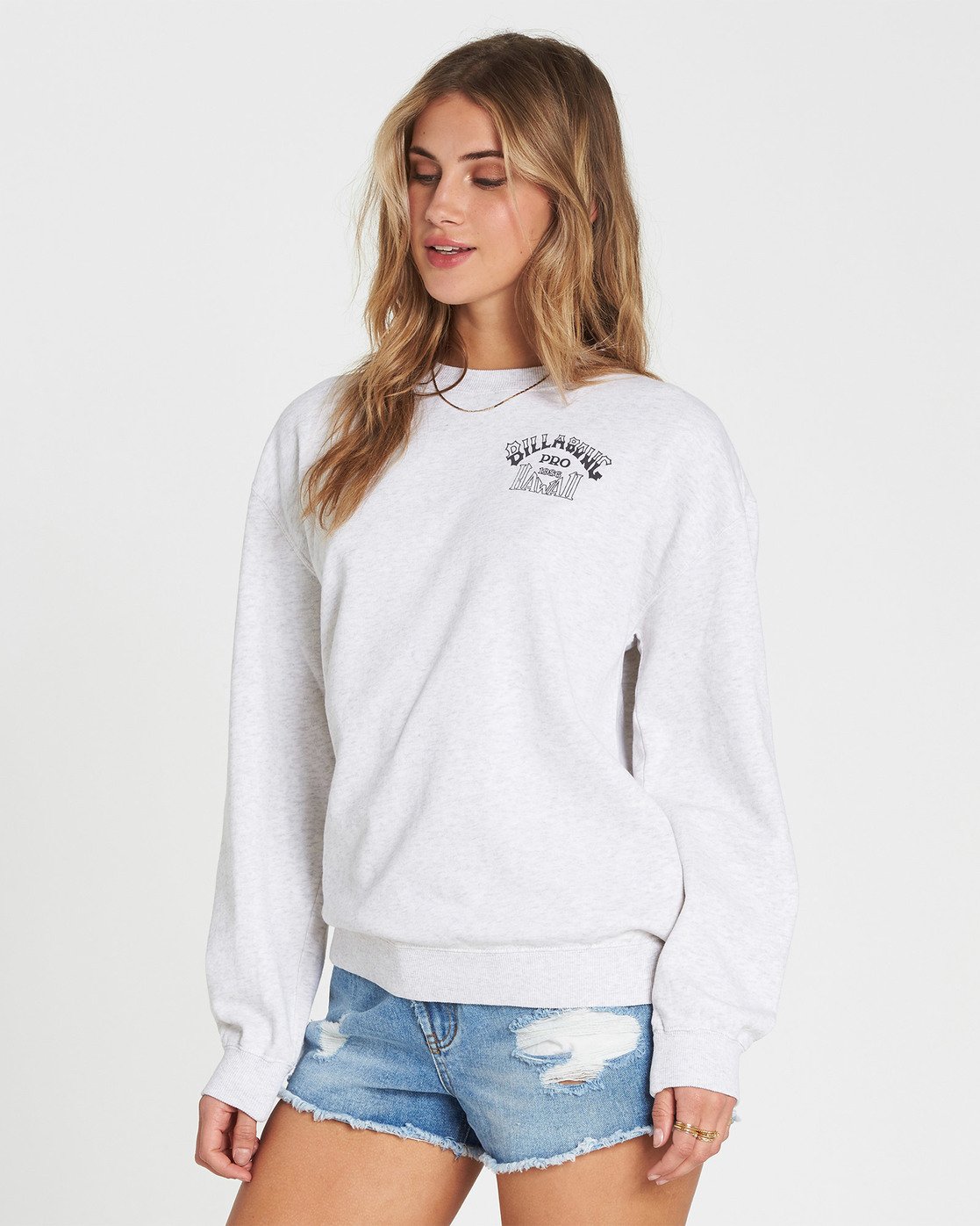 billabong white wash sweatshirt